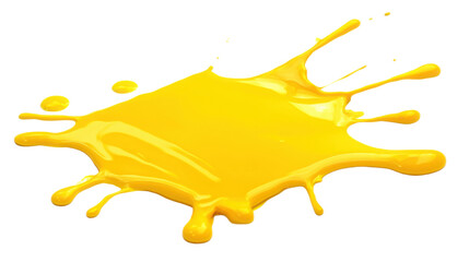 Yellow Paint Smudge Transparent Background