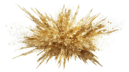 Obraz premium Explosion of golden color, transparent background