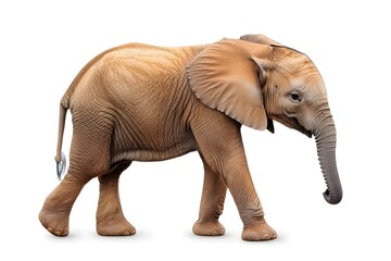 Fototapeta premium Elephant Isolated on White Background.