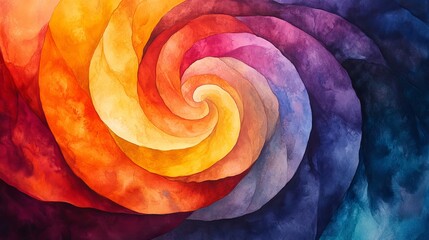 watercolor swirls ripple into glowing radiant abstract gradients., Generative AI