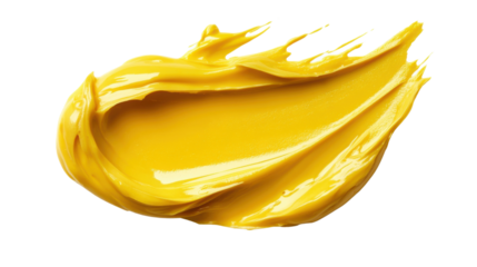 Yellow Paint Smudge Transparent Background