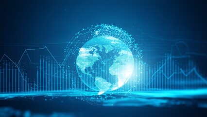 Innovative business trends and abstract business concepts global market insights digital environment data-driven analysis