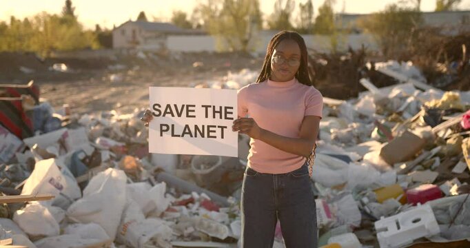 Protest against plastic and saving the planet from getting harmed 