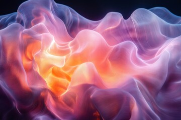 formations ripple into luminous, dreamlike visual compositions., Generative AI