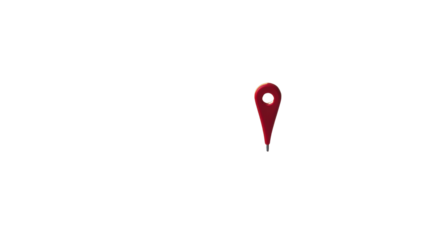 Location pin, transparent background