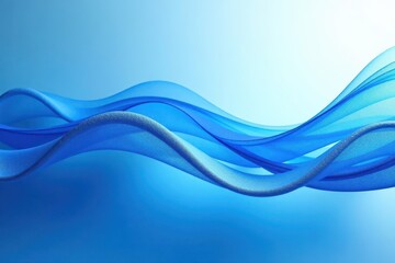 Fototapeta premium Abstract swirling blue lines form a wave pattern on a light background , whirl, digital, swirl