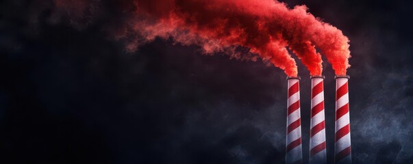 energy stock concept. Fossil fuel power plants with rising and falling stock prices, representing financial shifts in the energy sector