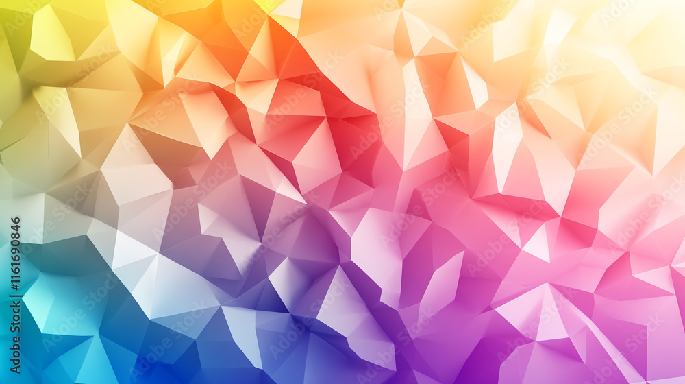 Poster colorful abstract geometric pattern with vibrant hues creating a dynamic visual experience