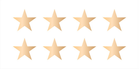Obraz premium Five star review icon. Vector gold five star. illustration