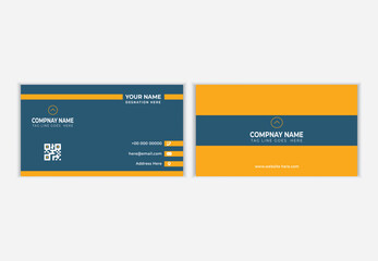 Business card template with card
