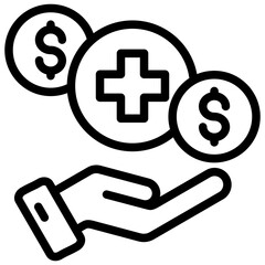 Obraz premium Medical Cost Icon