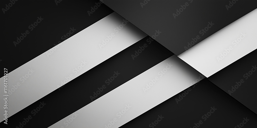 Poster abstract geometric black and white pattern creating modern design