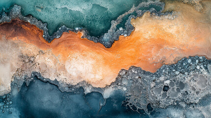 Abstract design showcasing vibrant colors and textures in fluid art form