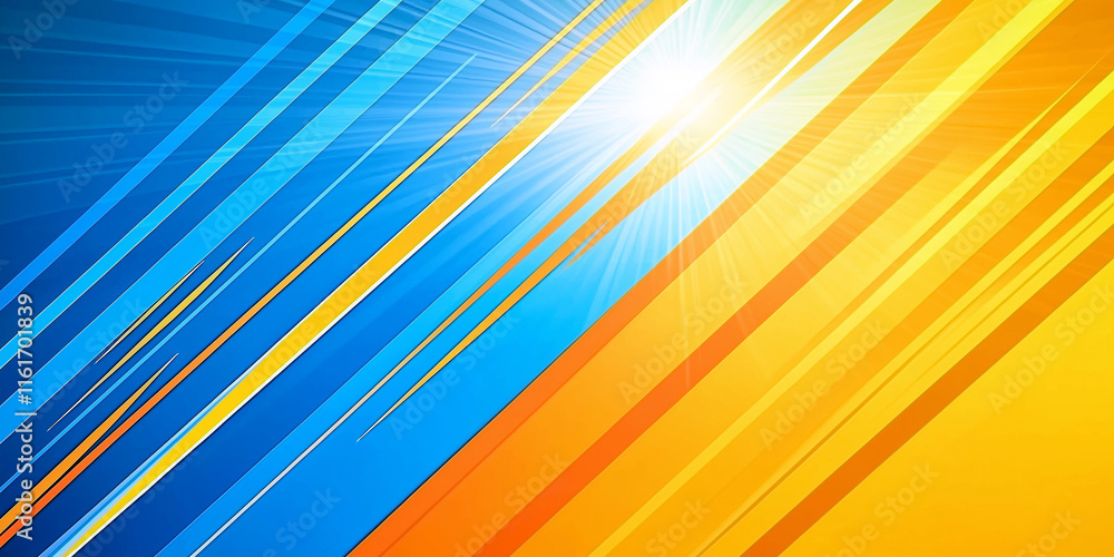 Leinwandbilder diagonal stripes background creating dynamic composition with bright light effect