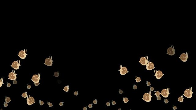 animated, emoji, snail, mollusk, gastropod, shell, spiral, slow, slimy, antennae, tentacles, retractable, terrestrial, invertebrate, hermaphrodite, creeping, crawling, mucus, trail, garden, leaf, herb