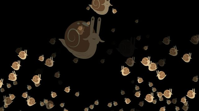animated, emoji, snail, mollusk, gastropod, shell, spiral, slow, slimy, antennae, tentacles, retractable, terrestrial, invertebrate, hermaphrodite, creeping, crawling, mucus, trail, garden, leaf, herb