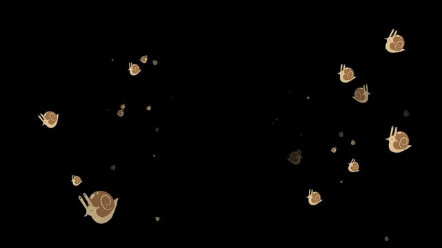 animated, emoji, snail, mollusk, gastropod, shell, spiral, slow, slimy, antennae, tentacles, retractable, terrestrial, invertebrate, hermaphrodite, creeping, crawling, mucus, trail, garden, leaf, herb