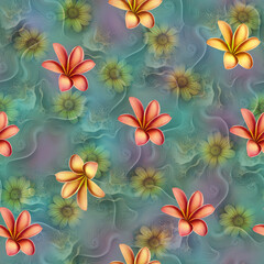 Beautiful all over multi flower pattern mobile cover print computer wallpaper design bed sheet print digital flowers allover