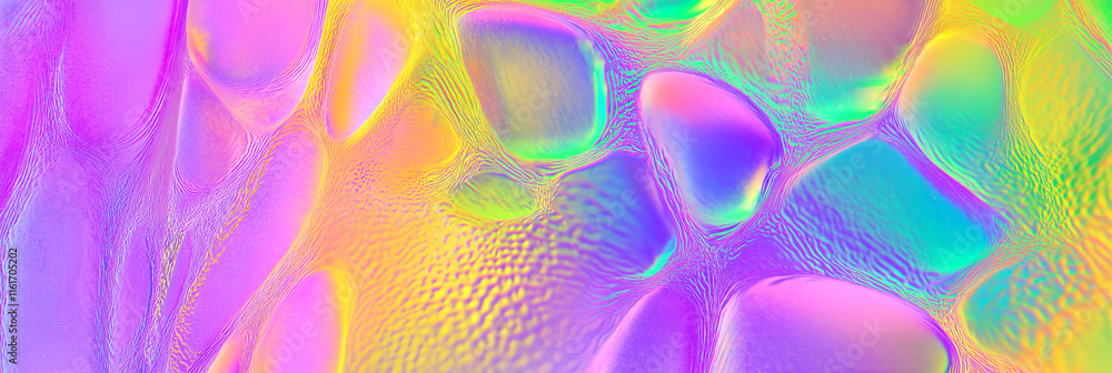 Aufkleber colorful abstract background with iridescent bumpy surface creating a wavy pattern