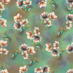 Digital textile print patterns floral ethnic geometric pattern ikat pattern allover pattern for print