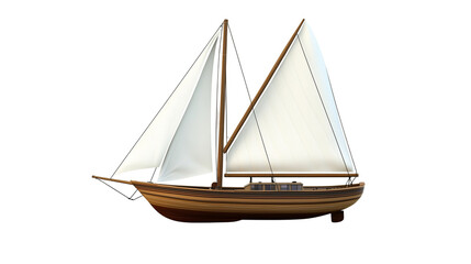 Obraz premium 3D boat watercraft sailing and transportation isolated on transparent background 