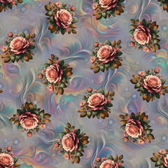 Digital textile print patterns floral ethnic geometric pattern ikat pattern allover pattern for print