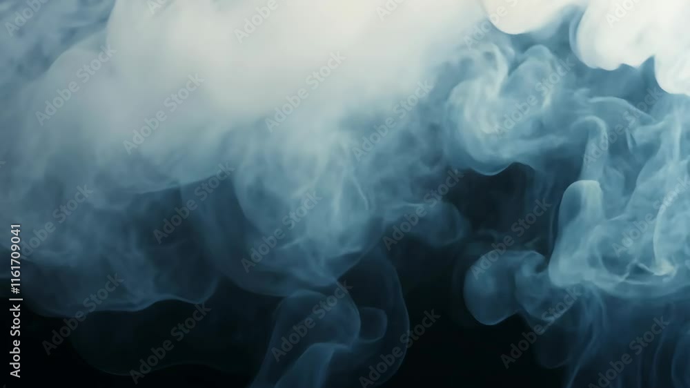 Poster soft white smoke against a dark background creating mysterious atmosphere and texture
