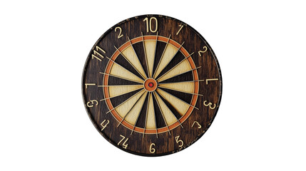 Obraz premium 3D dart hitting on target at the center business isolated on transparent background 