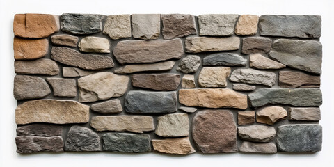 Obraz premium Decorative stone wall cladding showing various colors and textures