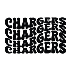 Chargers Vector Design on White Background