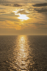 Beautiful sunset in front of the Lake Ontario