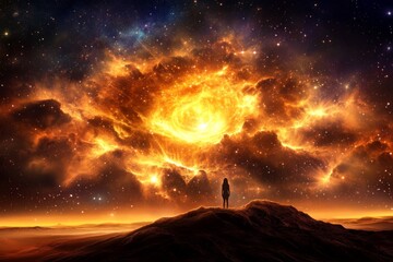 Concept of fate and potential depicted in captivating stock image for design projects and creative content