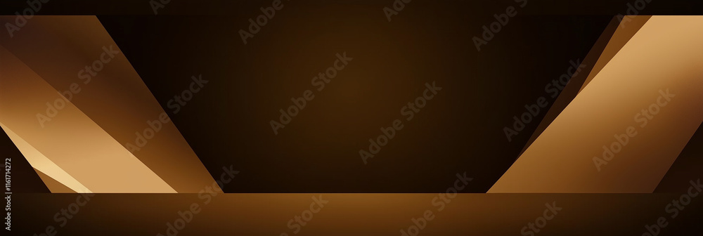 Leinwandbilder abstract brown background with soft lighting and geometric shapes creating dramatic scene