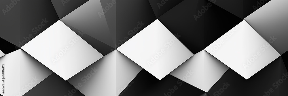 Aufkleber abstract black and white geometric background forming a modern pattern