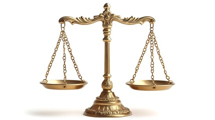 A golden balance scale symbolizing justice and fairness.