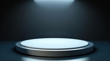 Illuminated Circular Platform Product Display Stage