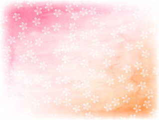 桜　春　水彩　背景