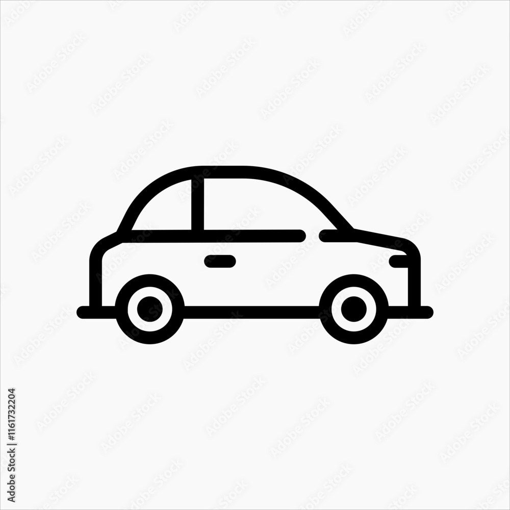 Poster design illustration vector graphic of car icon with line style. suitable for ui, mobile design, web 