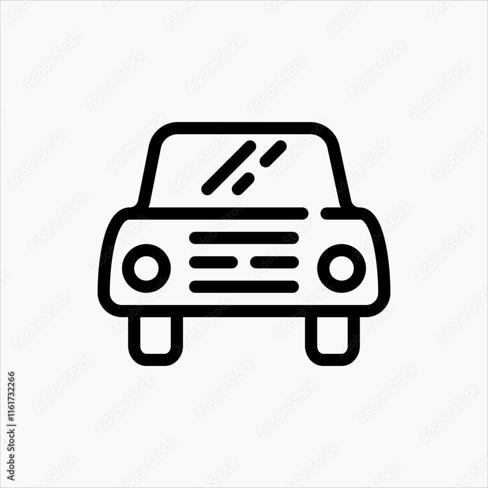 Poster design illustration vector graphic of car icon with line style. suitable for ui, mobile design, web 