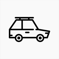 Design Illustration vector graphic of car icon with line style. Suitable for UI, mobile design, web design, etc