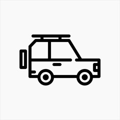 Design Illustration vector graphic of car icon with line style. Suitable for UI, mobile design, web design, etc