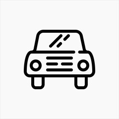 Obraz premium Design Illustration vector graphic of car icon with line style. Suitable for UI, mobile design, web design, etc