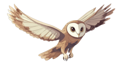 Owl, transparent background