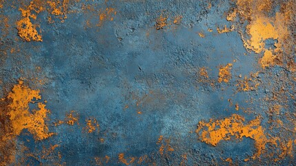 Textured background featuring blue and gold patterns.