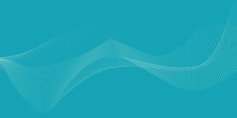 Abstract flowing wave lines on white background. Dynamic sound wave. Design element.