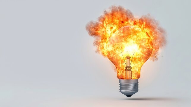 Dramatic image of a light bulb shattering open to release a powerful radiant beam of light symbolizing innovation creativity and the potential for progress and groundbreaking solutions