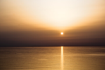 sunset on the sea