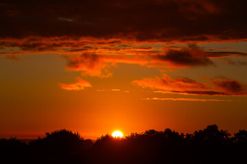 sunset in the sky