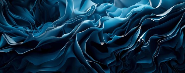 Fototapeta premium Abstract background with blue diagonal curves