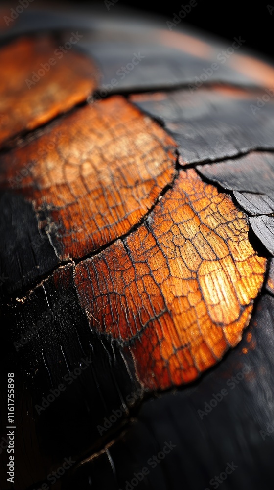 Poster close-up of textured surface with warm, glowing patterns resembling natural elements.